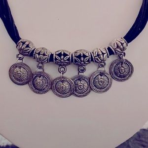 Silver coin necklace